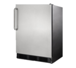 Summit Commercial FF7BKSSTBADA 23.63'' 1 Section Undercounter Refrigerator with 1 Right Hinged Solid Door and Front Breathing Compressor