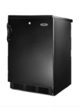 Summit Commercial FF7LBLK 23.63'' 1 Section Undercounter Refrigerator with 1 Right Hinged Solid Door and Front Breathing Compressor