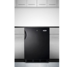 Summit Commercial FF7LBLKBIADA 23.63'' 1 Section Undercounter Refrigerator with 1 Right Hinged Solid Door and Front Breathing Compressor