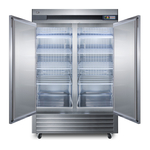 Summit Commercial SCFF497 55.25'' 2 Section Solid Door Reach-In Freezer