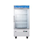 Summit Commercial SCFU1211FROST 26.75'' 9 cu. ft. 1 Section White Glass Door Merchandiser Freezer