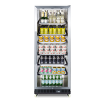 Summit Commercial SCR1156RI 23.63'' Silver 1 Section Swing Refrigerated Glass Door Merchandiser