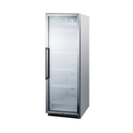 Summit Commercial SCR1400WCSS 23.63'' Silver 1 Section Swing Refrigerated Glass Door Merchandiser