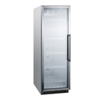 Summit Commercial SCR1400WLHCSS 23.63'' Silver 1 Section Swing Refrigerated Glass Door Merchandiser