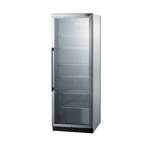 Summit Commercial SCR1401CSS 23.63'' Silver 1 Section Swing Refrigerated Glass Door Merchandiser