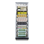 Summit Commercial SCR1401LHRICSS 23.63'' Silver 1 Section Swing Refrigerated Glass Door Merchandiser