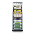 Summit Commercial SCR1401RICSS 23.63'' Silver 1 Section Swing Refrigerated Glass Door Merchandiser