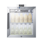 Summit Commercial SCR215LNZ 17.00'' 1 Section Undercounter Refrigerator with 1 Right Hinged Glass Door and Front Breathing Compressor