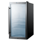 Summit Commercial SCR486L 18.75'' Black 1 Section Swing Refrigerated Glass Door Merchandiser