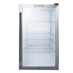 Summit Commercial SCR486LBI 19.00'' Silver 1 Section Swing Refrigerated Glass Door Merchandiser