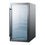 Summit Commercial SCR486LBICSS 19.00'' Silver 1 Section Swing Refrigerated Glass Door Merchandiser