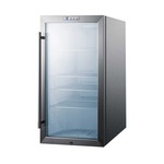 Summit Commercial SCR486LCSS 19.00'' Silver 1 Section Swing Refrigerated Glass Door Merchandiser