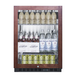 Summit Commercial SCR610BLPNR 23.63'' Black 1 Section Swing Refrigerated Glass Door Merchandiser