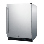 Summit Commercial SCR610BLSDCSS 23.63'' 1 Section Undercounter Refrigerator with 1 Right Hinged Solid Door and Front Breathing Compressor