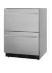 Summit Commercial SP6DBS2D7ADA 23.63'' 1 Section Undercounter Refrigerator with 2 Drawers and Front Breathing Compressor