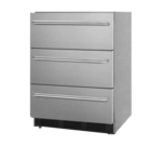 Summit Commercial SP6DBSSTB7ADA 23.75'' 1 Section Undercounter Refrigerator with 3 Drawers and Front Breathing Compressor