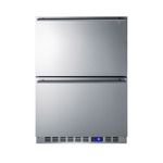 Summit Commercial SPFF51OS2D 23.63'' Section Undercounter Freezer with Solid 2 Drawers and Front Breathing Compressor