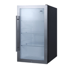 Summit Commercial SPR489OSADA 19.00'' Black 1 Section Swing Refrigerated Glass Door Merchandiser