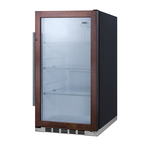 Summit Commercial SPR489OSPNR 19.00'' Black 1 Section Swing Refrigerated Glass Door Merchandiser