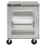 Traulsen CLUC-27R-GD-R 27.50'' 1 Section Undercounter Refrigerator with 1 Right Hinged Glass Door and Side / Rear Breathing Compressor