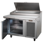 Traulsen TB091SL2S 91'' 3 Door Counter Height Refrigerated Pizza Prep Table