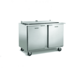 Traulsen UST488-LR-SB 48'' 2 Door Counter Height Refrigerated Sandwich / Salad Prep Table with Standard Top