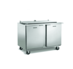 Traulsen UST7230-LL-SB 72'' 2 Door Counter Height Refrigerated Sandwich / Salad Prep Table with Mega Top