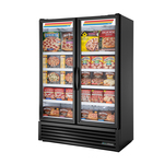True Mfg. - General Foodservice FLM-54F~TSL01 53.88'' 54.0 cu. ft. 2 Section Black Glass Door Merchandiser Freezer