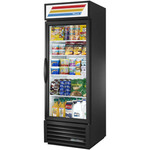 True Mfg. - General Foodservice GDM-23-HC~TSL01 27'' Black 1 Section Swing Refrigerated Glass Door Merchandiser