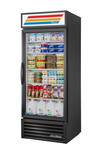 True Mfg. - General Foodservice GDM-26-HC~TSL01 30'' Black 1 Section Swing Refrigerated Glass Door Merchandiser