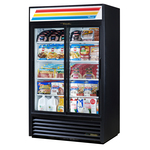 True Mfg. - General Foodservice GDM-41-HC-LD 47.13'' Black 2 Section Sliding Refrigerated Glass Door Merchandiser