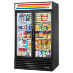 True Mfg. - General Foodservice GDM-43-HC~TSL01 47.13'' White 2 Section Swing Refrigerated Glass Door Merchandiser