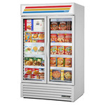 True Mfg. - General Foodservice GDM-43F-HC~TSL01 47.13'' 43.0 cu. ft. 2 Section White Glass Door Merchandiser Freezer