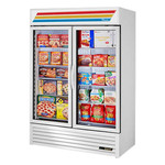 True Mfg. - General Foodservice GDM-49F-HC~TSL01 54.13'' 49.0 cu. ft. 2 Section White Glass Door Merchandiser Freezer