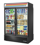 True Mfg. - General Foodservice GDM-49RL-HC~TSL01 54.13'' White 2 Section Swing Refrigerated Glass Door Merchandiser