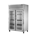 True Mfg. - General Foodservice STA2R-2G-HC 52.63'' 56 cu. ft. Top Mounted 2 Section Glass Door Reach-In Refrigerator