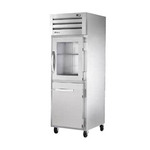 True Mfg. - General Foodservice STG1R-1HG/1HS-HC 27.5'' 31 cu. ft. Top Mounted 1 Section Glass/Solid Half Door Reach-In Refrigerator