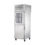 True Mfg. - General Foodservice STG1RPT-1HG/1HS-1G-HC 27.5'' 31.0 cu. ft. 1 Section Glass/Solid Half Door Pass-Thru Refrigerator