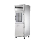 True Mfg. - General Foodservice STG1RPT-1HG/1HS-1S-HC 27.5'' 31.0 cu. ft. 1 Section Glass/Solid Half Door Pass-Thru Refrigerator