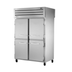 True Mfg. - General Foodservice STG2RPT-4HS-2S-HC 52.63'' 56.0 cu. ft. 2 Section Solid Half Door Pass-Thru Refrigerator