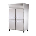 True Mfg. - General Foodservice STG2RPT-4HS-4HS 52.63'' 56.0 cu. ft. 2 Section Solid Half Door Pass-Thru Refrigerator