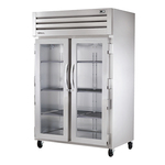 True Mfg. - General Foodservice STR2R-2G-HC 52.63'' 56 cu. ft. Top Mounted 2 Section Glass Door Reach-In Refrigerator