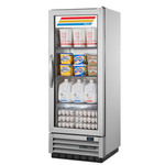 True Mfg. - General Foodservice T-12G-HC~FGD01 24.88'' 12 cu. ft. Bottom Mounted 1 Section Glass Door Reach-In Refrigerator