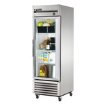 True Mfg. - General Foodservice T-23G-HC~FGD01 27'' 23 cu. ft. Top Mounted 1 Section Glass Door Reach-In Refrigerator