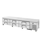 True Mfg. - General Foodservice TRCB-110 110" 6 Drawer Refrigerated Chef Base with Marine Edge Top - 115 Volts