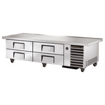 True Mfg. - General Foodservice TRCB-79-86 86.25" 4 Drawer Refrigerated Chef Base with Marine Edge Top - 115 Volts