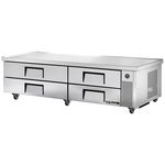 True Mfg. - General Foodservice TRCB-82-84 84" 4 Drawer Refrigerated Chef Base with Marine Edge Top - 115 Volts