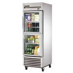True Mfg. - General Foodservice TS-23G-2-HC~FGD01 27'' 19.7 cu. ft. Bottom Mounted 1 Section Glass Half Door Reach-In Refrigerator