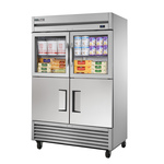 True Mfg. - General Foodservice TS-49-2-G-2-HC~FGD01 54.13'' 49 cu. ft. Bottom Mounted 2 Section Glass/Solid Half Door Reach-In Refrigerator