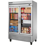 True Mfg. - General Foodservice TS-49FG-HC~FGD01 54.13'' 43.5 cu. ft. Bottom Mounted 2 Section Glass Door Reach-In Freezer
